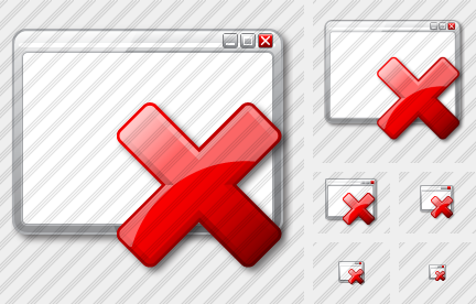 Иконка Окно Удалить