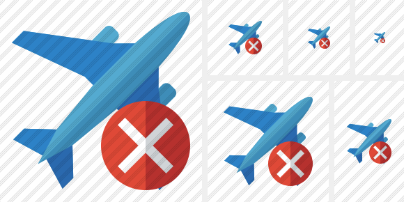 Airplane 2 Cancel Icon Airplane 2 Cancel Icon