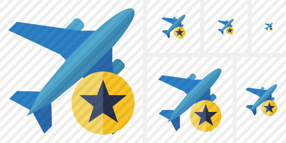 Airplane 2 Star Icon