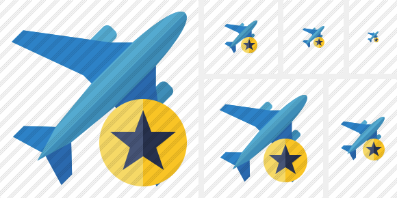 Airplane 2 Star Icon Airplane 2 Star Icon