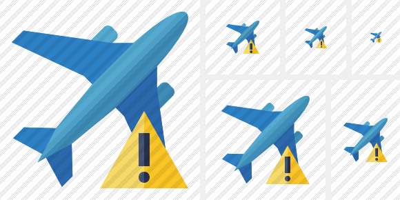 Airplane 2 Warning Icon Airplane 2 Warning Icon