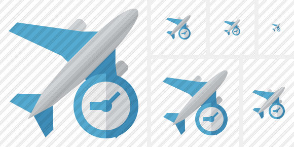 Airplane Clock Icon