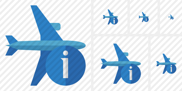 Airplane Horizontal 2 Information Symbol