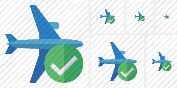 Airplane Horizontal 2 Ok Icon