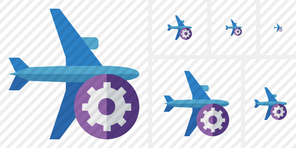 Airplane Horizontal 2 Settings Icon