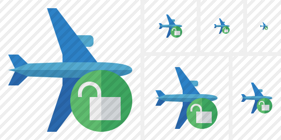 Airplane Horizontal 2 Unlock Icon