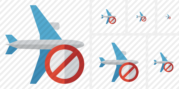 Airplane Horizontal Block Icon Airplane Horizontal Block Icon