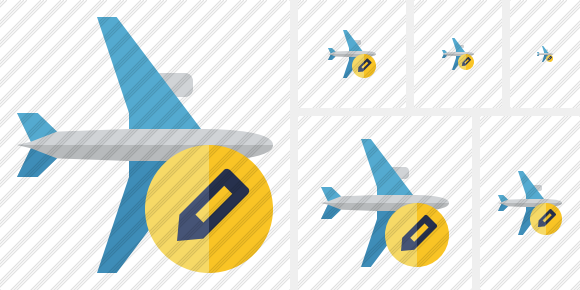 Airplane Horizontal Edit Symbol