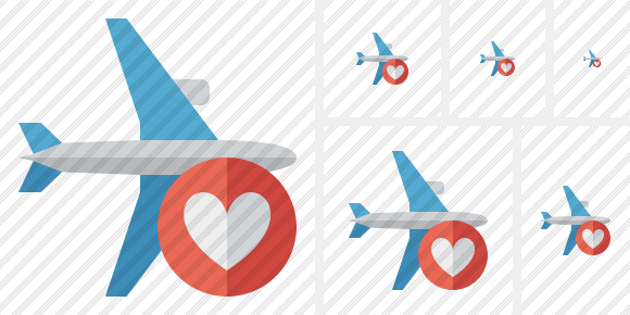 Airplane Horizontal Favorites Symbol