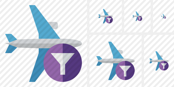 Airplane Horizontal Filter Symbol