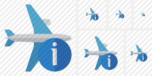 Icône Airplane Horizontal Information