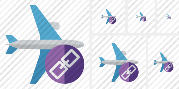 Airplane Horizontal Link Icon
