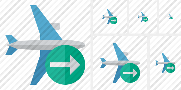 Airplane Horizontal Next Symbol