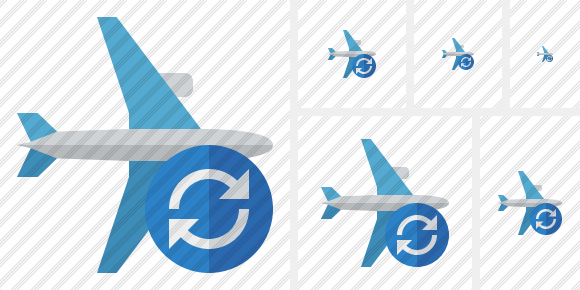 Airplane Horizontal Refresh Icon