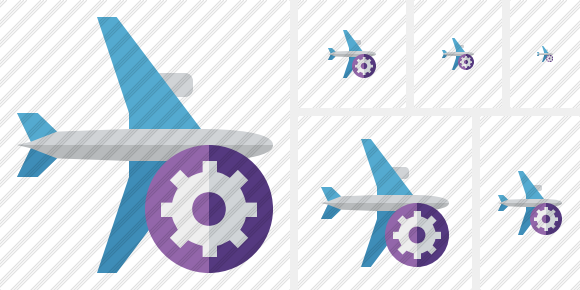 Airplane Horizontal Settings Symbol