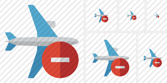 Airplane Horizontal Stop Icon Airplane Horizontal Stop Icon