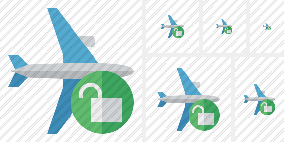 Airplane Horizontal Unlock Icon Airplane Horizontal Unlock Icon