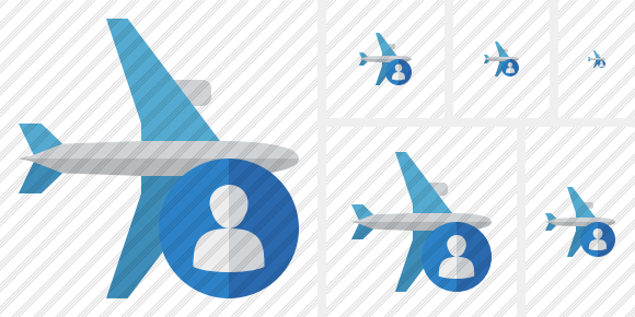 Airplane Horizontal User Icon