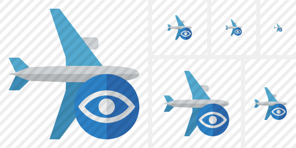 Airplane Horizontal View Icon Airplane Horizontal View Icon