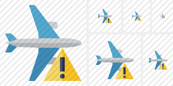 Airplane Horizontal Warning Icon Airplane Horizontal Warning Icon