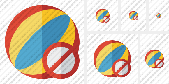 Beach Ball Block Icon Beach Ball Block Icon