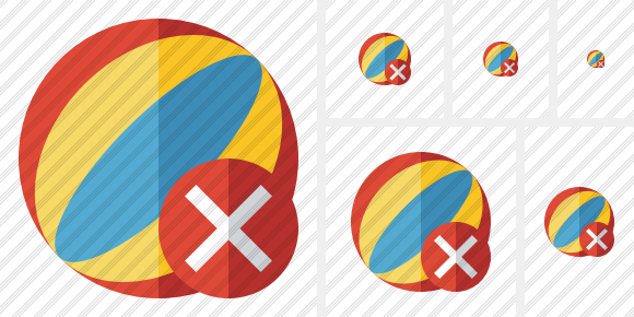 Beach Ball Cancel Icon Beach Ball Cancel Icon