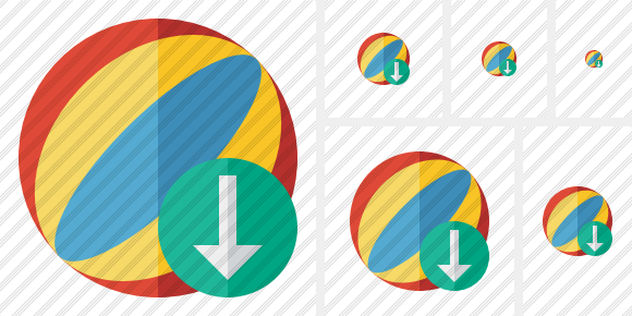 Beach Ball Download Icon Beach Ball Download Icon