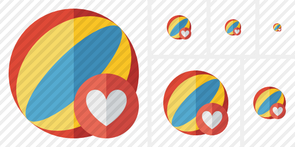 Beach Ball Favorites Icon Beach Ball Favorites Icon