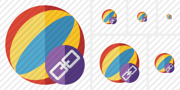 Beach Ball Link Icon Beach Ball Link Icon