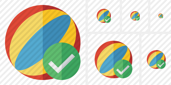 Beach Ball Ok Icon