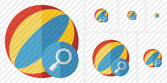 Beach Ball Search Icon Beach Ball Search Icon