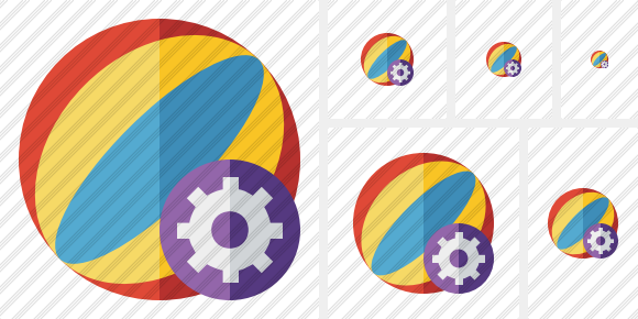 Beach Ball Settings Icon Beach Ball Settings Icon