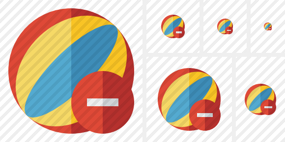 Beach Ball Stop Icon Beach Ball Stop Icon
