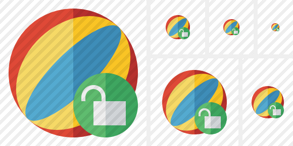 Beach Ball Unlock Icon Beach Ball Unlock Icon