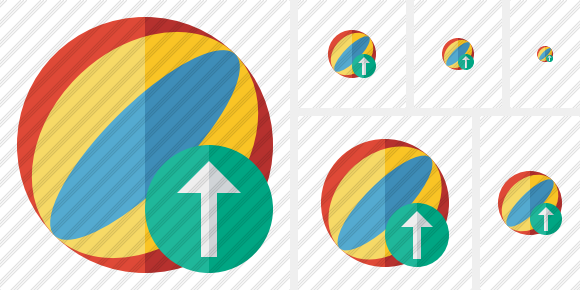 Beach Ball Upload Icon Beach Ball Upload Icon