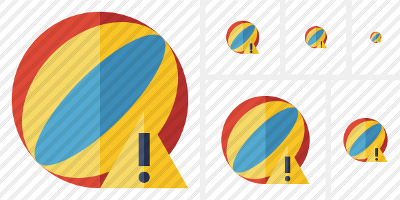 Beach Ball Warning Icon Beach Ball Warning Icon
