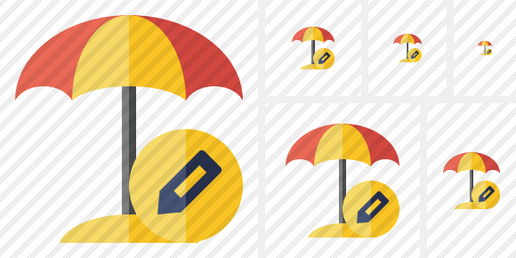 Beach Umbrella Edit Icon Beach Umbrella Edit Icon