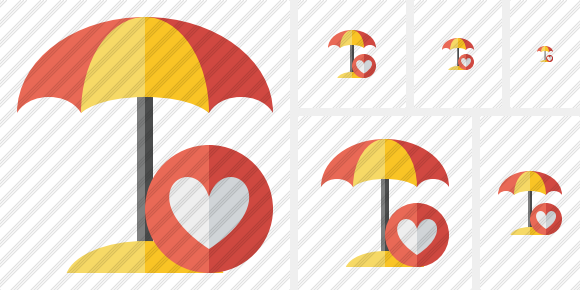 Beach Umbrella Favorites Icon Beach Umbrella Favorites Icon