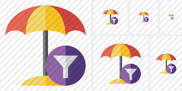 Beach Umbrella Filter Symbol