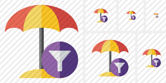 Beach Umbrella Filter Icon Beach Umbrella Filter Icon
