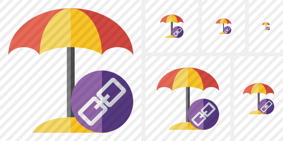 Beach Umbrella Link Icon Beach Umbrella Link Icon