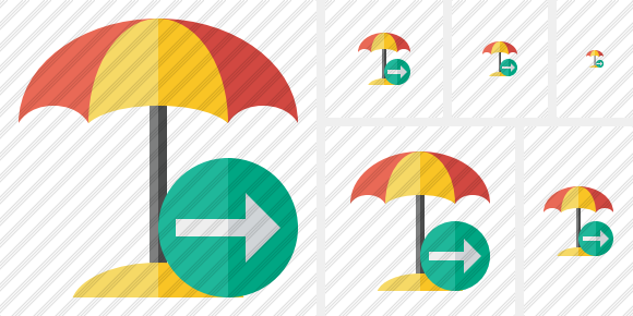 Beach Umbrella Next Symbol