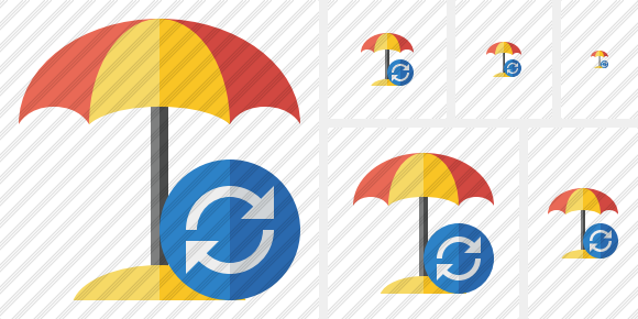 Beach Umbrella Refresh Icon Beach Umbrella Refresh Icon