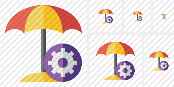 Beach Umbrella Settings Icon Beach Umbrella Settings Icon
