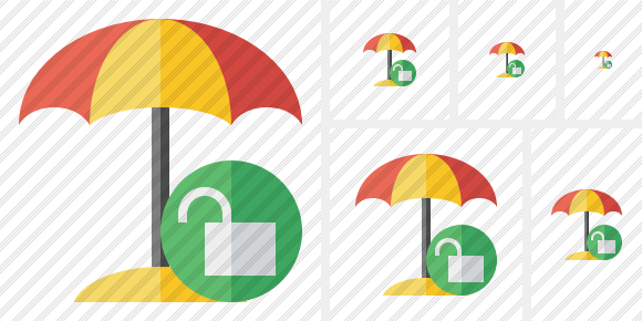 Beach Umbrella Unlock Icon Beach Umbrella Unlock Icon