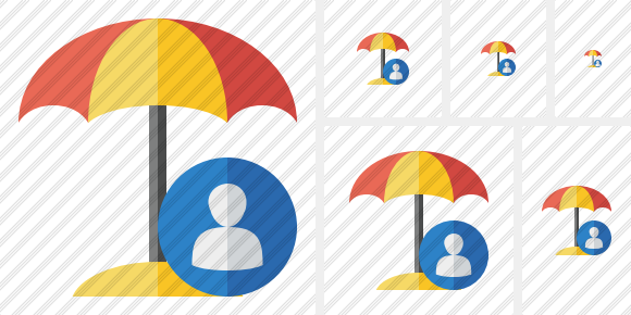 Beach Umbrella User Icon Beach Umbrella User Icon