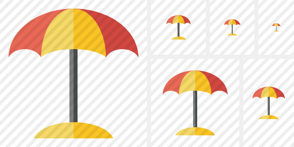 Beach Umbrella Icon Beach Umbrella Icon