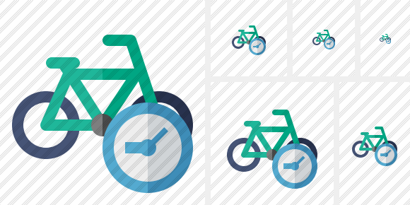 Bicycle Clock Icon Bicycle Clock Icon