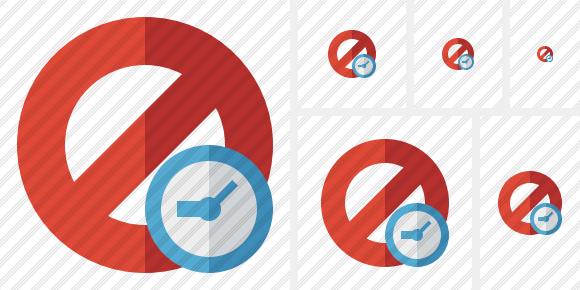 Block Clock Icon Block Clock Icon