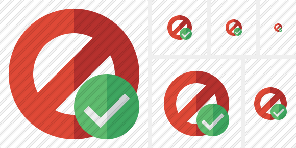 Block Ok Icon Block Ok Icon